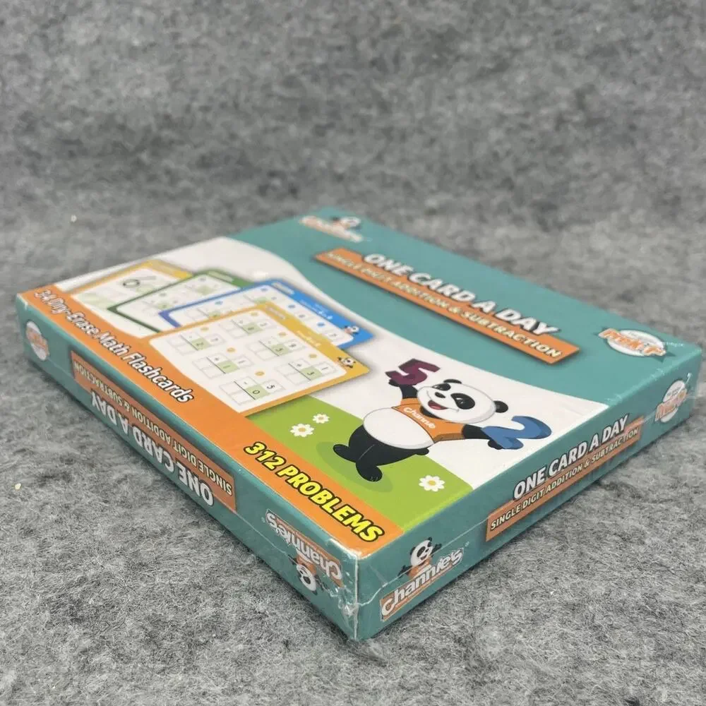 Channie’s One Card A Day Single Add & Subtraction Dry Erase Flash Cards PreK-1st